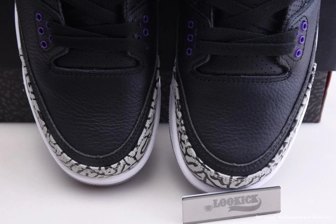 Official Maikesneakers Jordan Purple Air Black Court Retro CT8532-050 3 0802